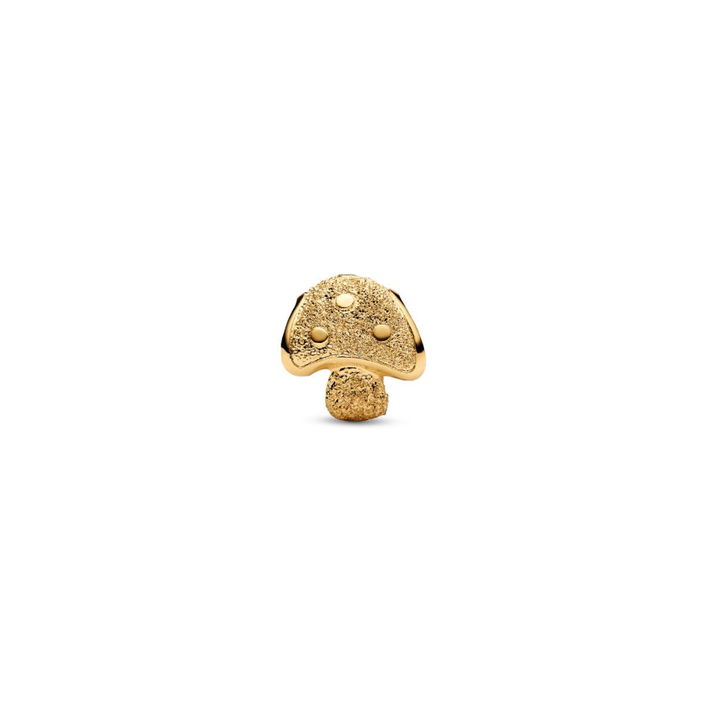 14K Gold-Plated Textured Mushroom Mini Charm image 4