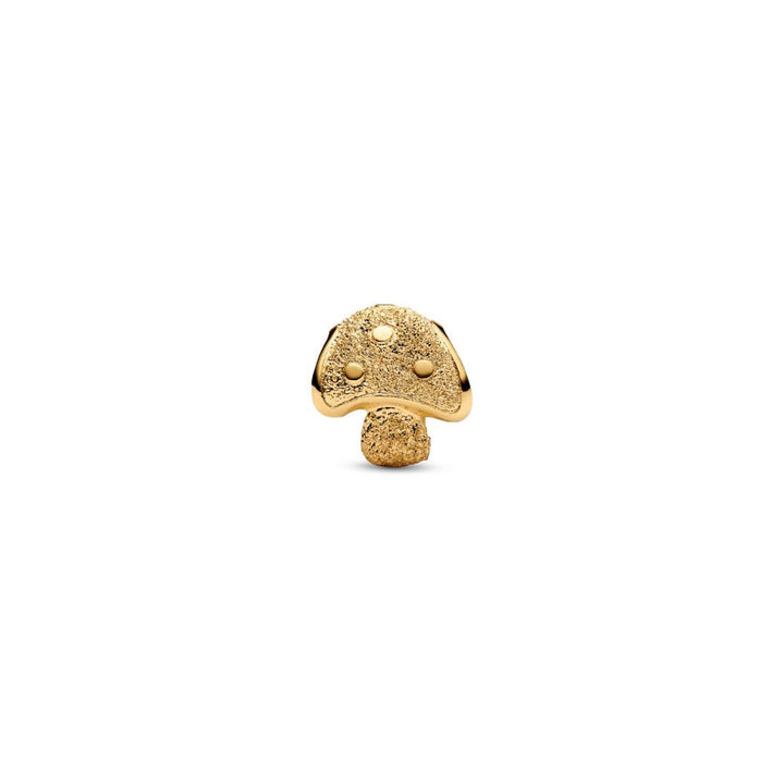 14K Gold-Plated Textured Mushroom Mini Charm image 4
