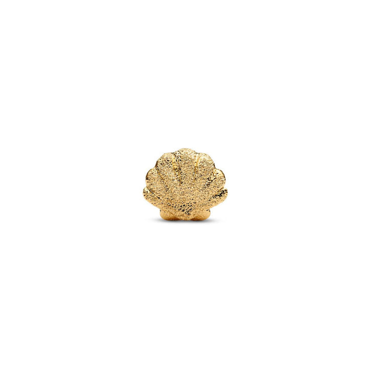 14K Gold-Plated Textured Shell Mini Charm image 4
