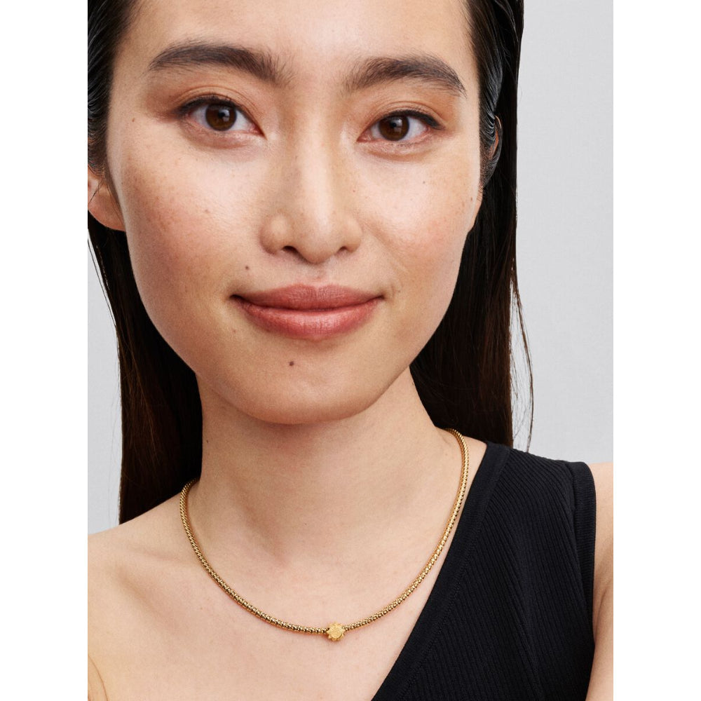 14K Gold-Plated Textured Sun Mini Charm image 1