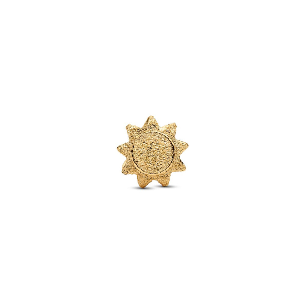 14K Gold-Plated Textured Sun Mini Charm image 5