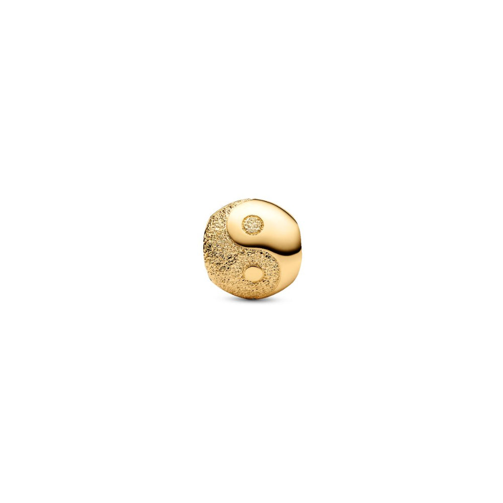 14K Gold-Plated Textured Yin and Yang Mini Charm image 2