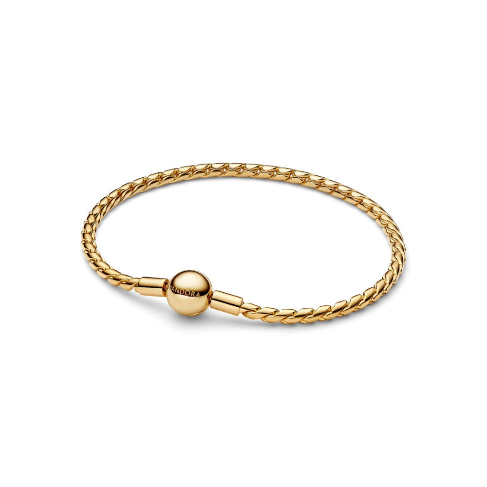 14K Gold-Plated Unique Metal Blend Round Clasp Wing Chain Bracelet image
