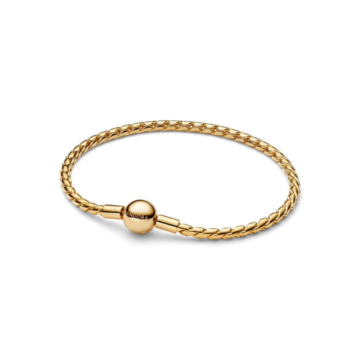 14K Gold-Plated Unique Metal Blend Round Clasp Wing Chain Bracelet image