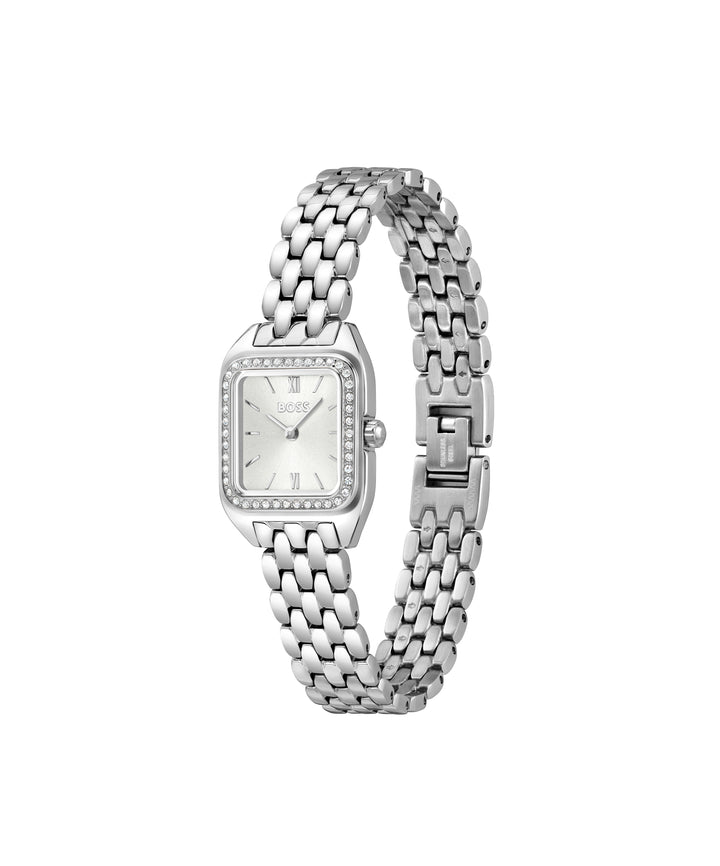 Boss Mae Petite Crystal Watch Silver Dial - Mococo