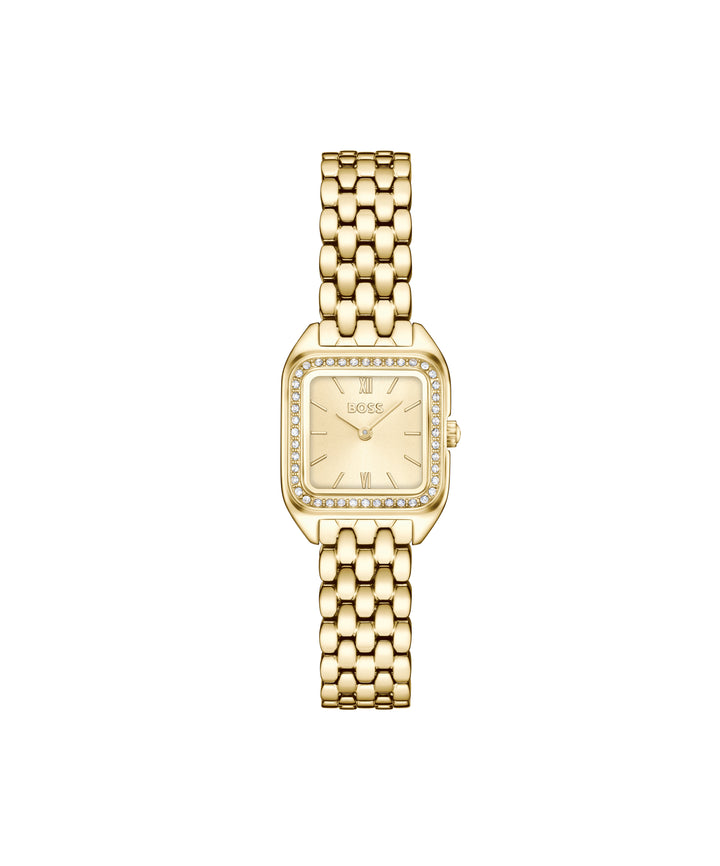 Boss Mae Petite Crystal Watch Gold Dial - Mococo