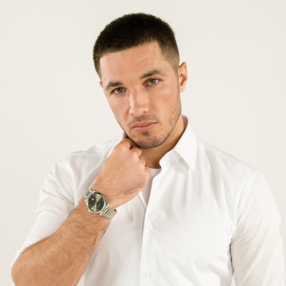 Hugo Boss Silver Cheswick Stainless Steel Grey Watch image 1