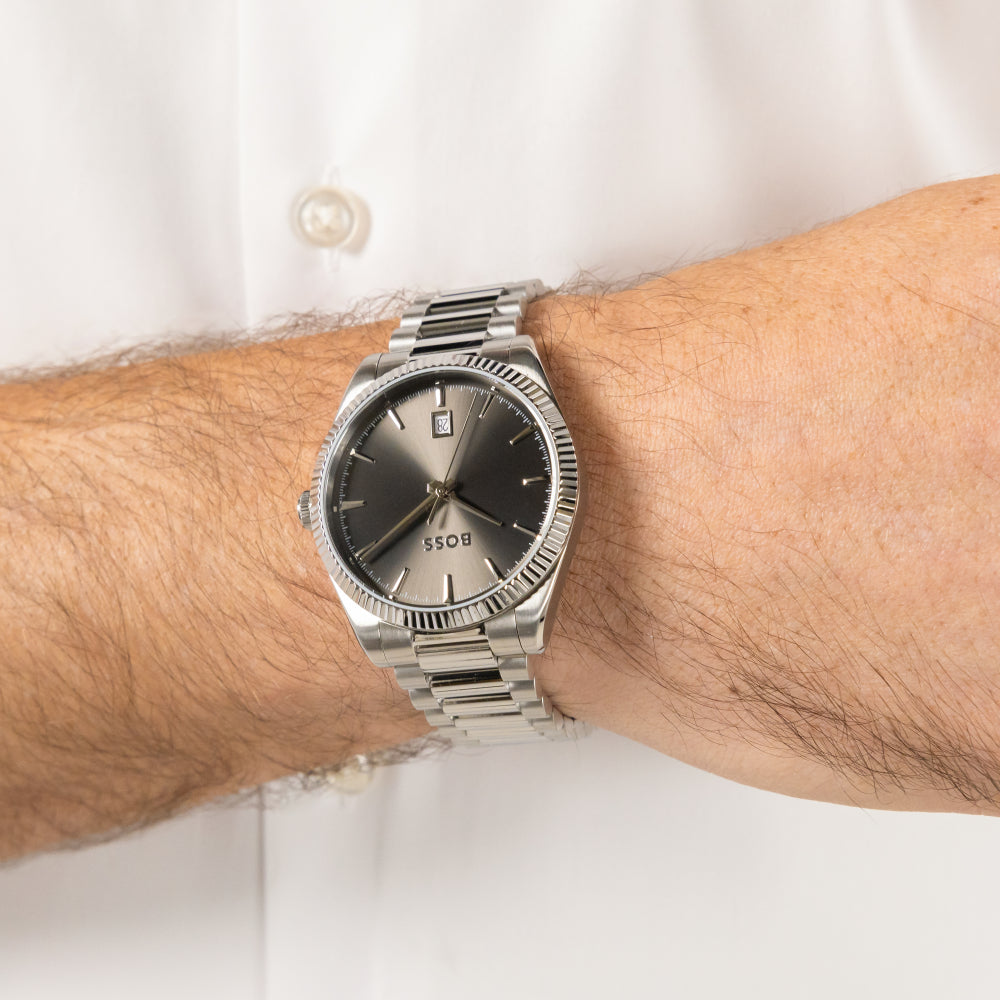 Hugo Boss Silver Cheswick Stainless Steel Grey Watch image 2