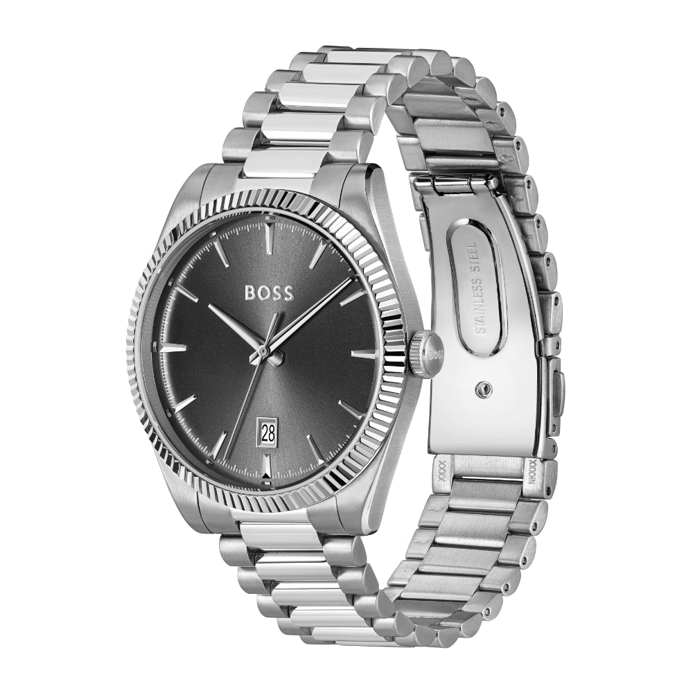 Hugo Boss Silver Cheswick Stainless Steel Grey Watch image 3