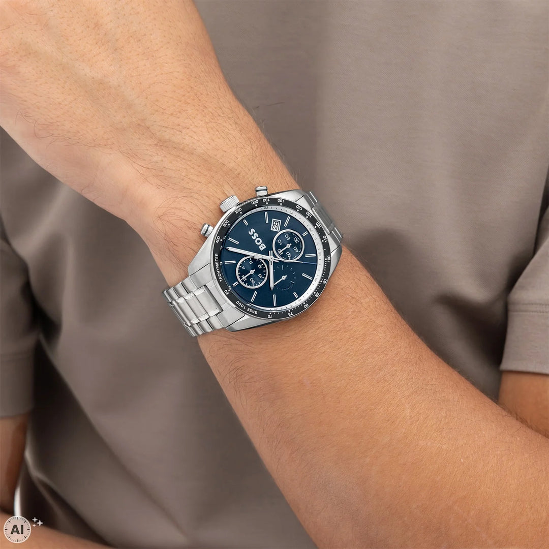 Boss Grand Prix 44 Chronograph Blue Dial Watch