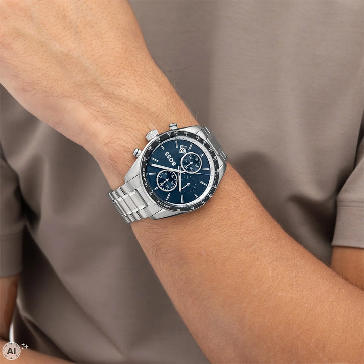Boss Grand Prix 44 Chronograph Blue Dial Watch