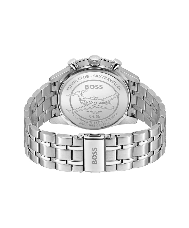 Boss Skytraveller Chronograph Watch Black Dial - Mococo
