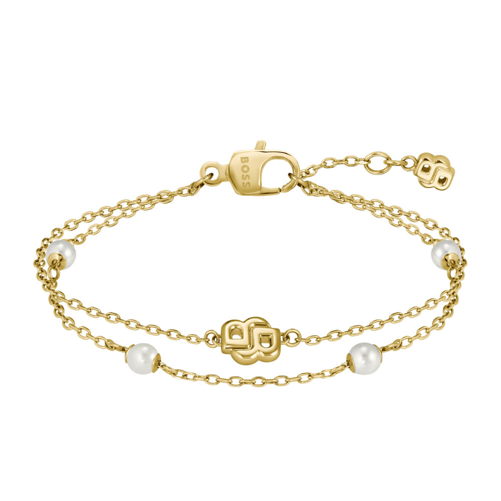Hugo Boss Gold Double B Mirelle Stainless Steel Bracelet image