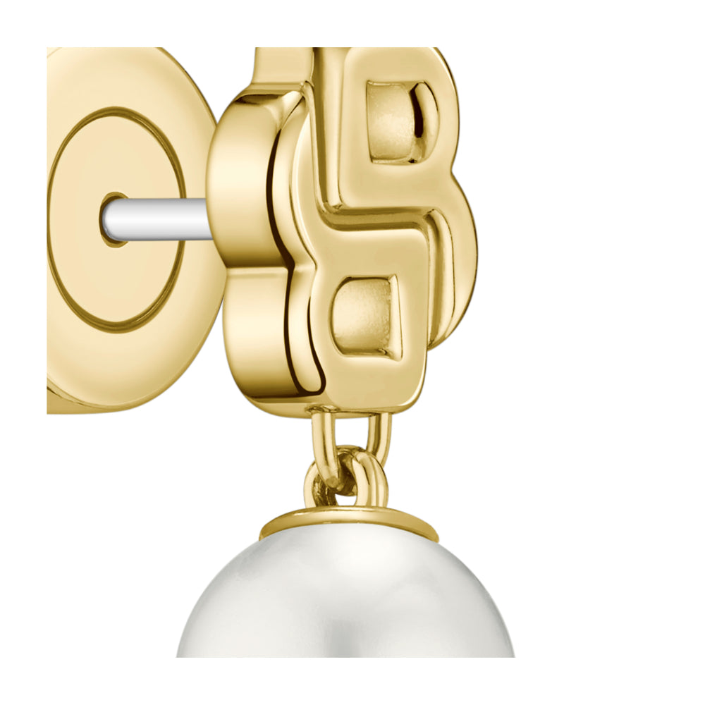 Hugo Boss Gold Double B Mirelle Stainless Steel Stud Earrings image 3