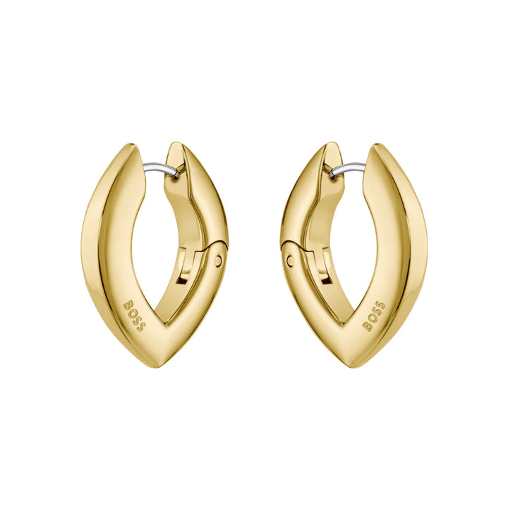 Hugo Boss Gold Fiora Stainless Steel Hoop Earrings image