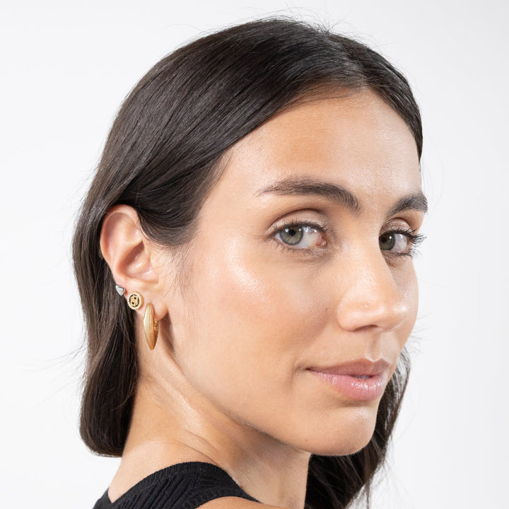 Hugo Boss Gold Fiora Stainless Steel Hoop Earrings image 2