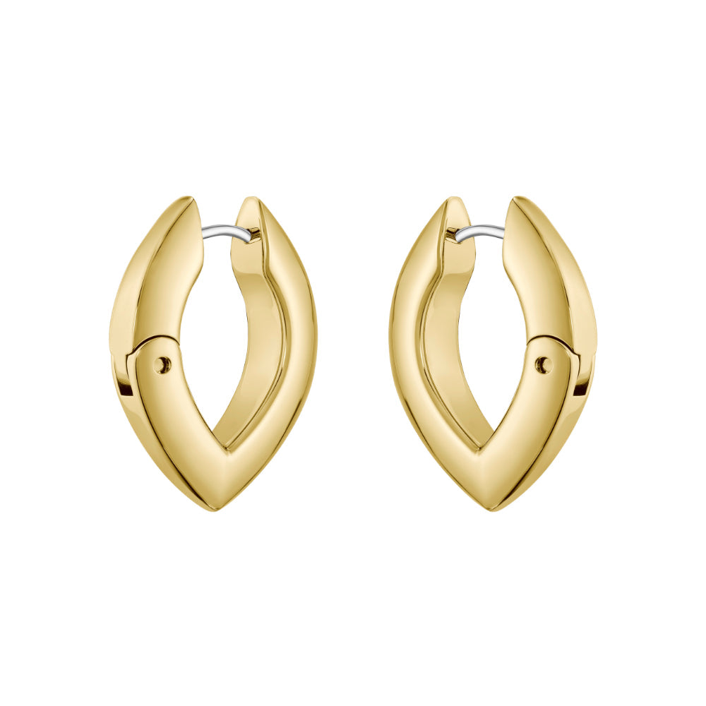 Hugo Boss Gold Fiora Stainless Steel Hoop Earrings image 5