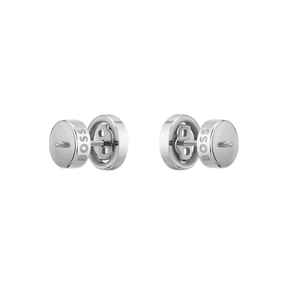 Hugo Boss Silver Double B Divine Stainless Steel Stud Earrings image 3