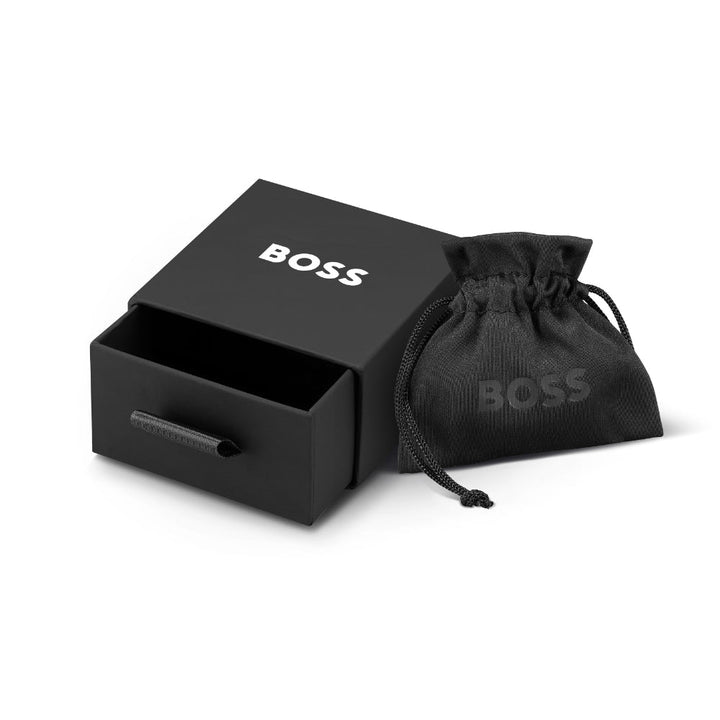 Hugo Boss Silver Double B Divine Stainless Steel Stud Earrings image 4