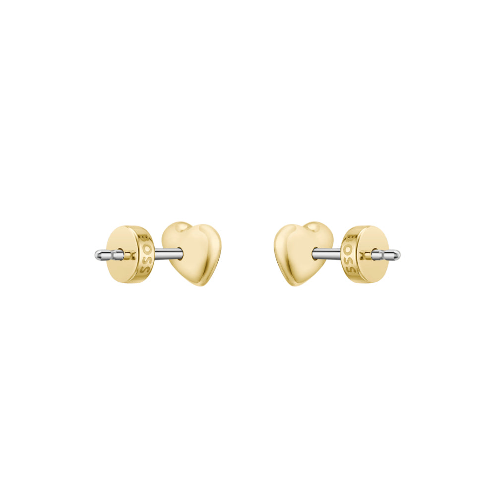 Hugo Boss Gold Mini Honey Hearts Stainless Steel Stud Earrings image