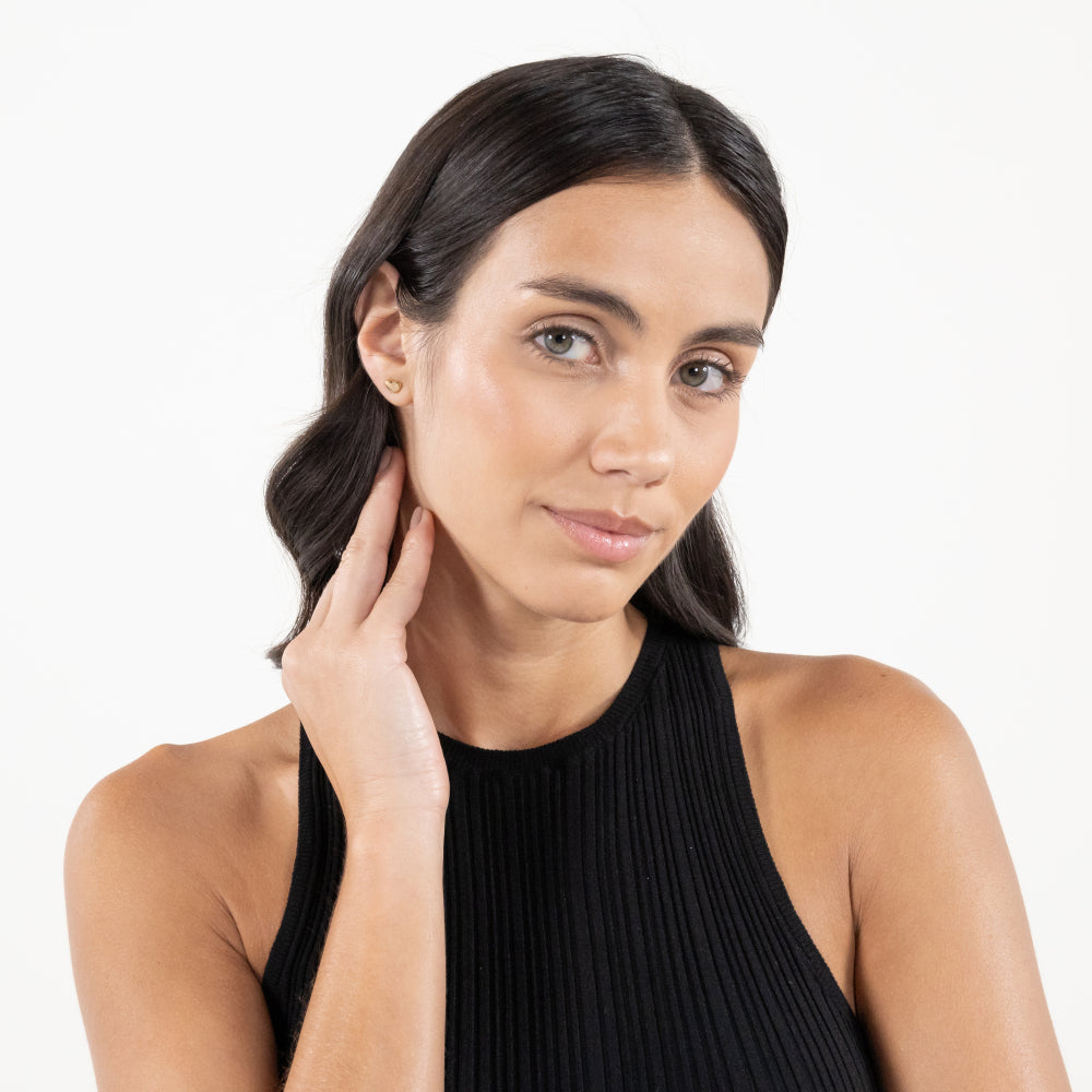 Hugo Boss Gold Mini Honey Hearts Stainless Steel Stud Earrings image 2