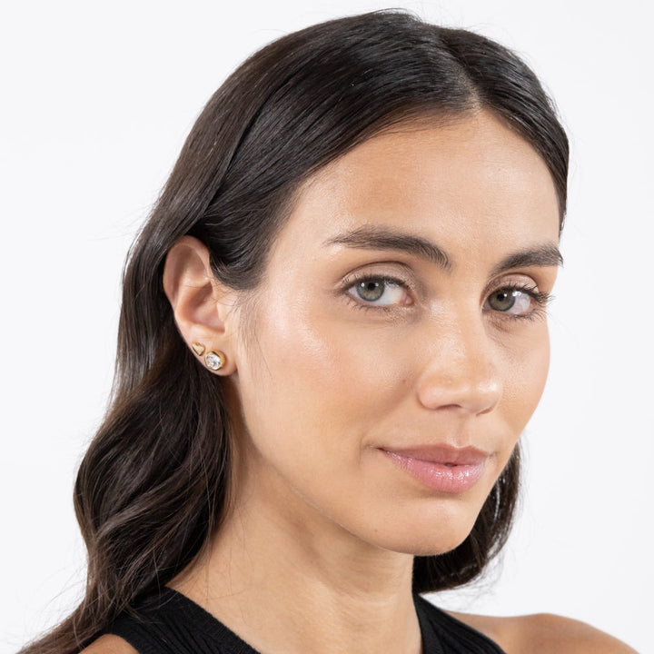 Hugo Boss Gold Mini Honey Hearts Stainless Steel Stud Earrings image 3