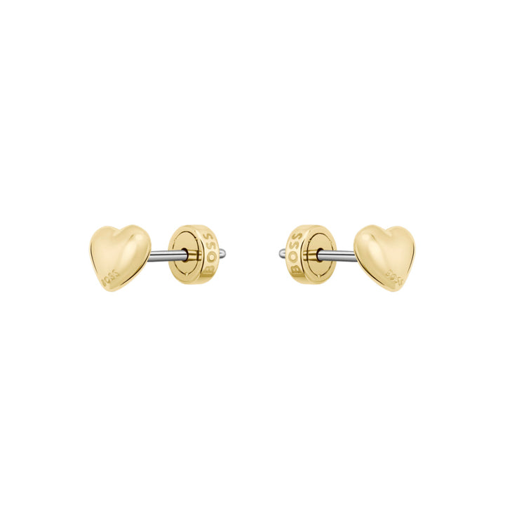 Hugo Boss Gold Mini Honey Hearts Stainless Steel Stud Earrings image 4