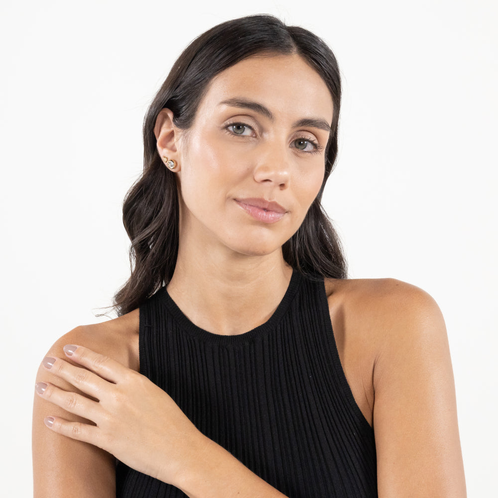 Hugo Boss Gold Kassy Precious Stainless Steel Stud Earrings image 1