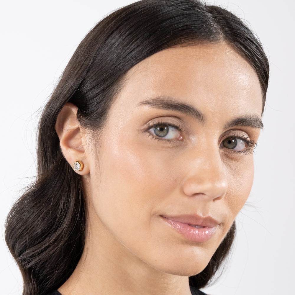Hugo Boss Gold Kassy Precious Stainless Steel Stud Earrings image 3
