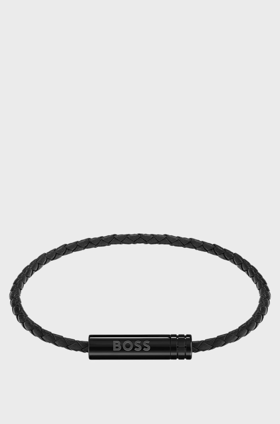 Boss Ares Air Black Leather Cuff