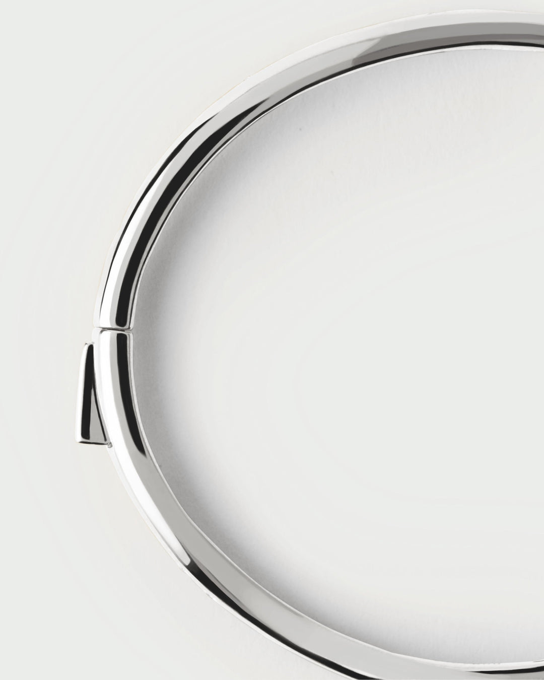 Elegant Sterling Silver Air Bangle with Zirconia Stones - Minimalist Design
