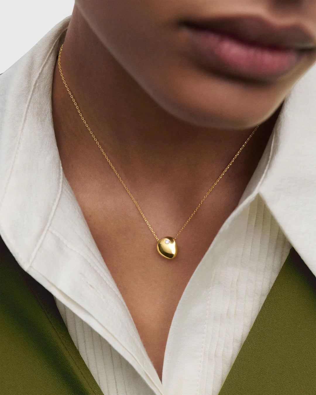 Pdpaola Wave necklace gold