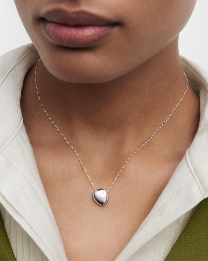 Pdpaola wave silver necklace silver