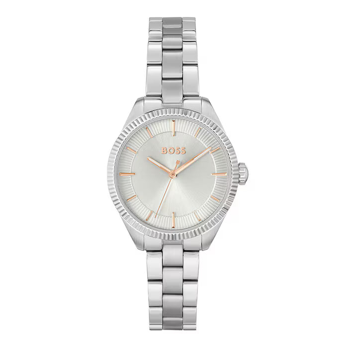 Hugo Boss Silver White Sage Round Ladies Bracelet Watch
