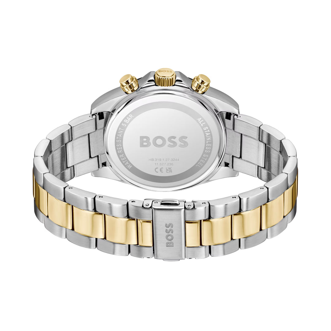 Hugo Boss Silver and Black Hero 2.0 Round Gents Bi Colour Bracelet Watch