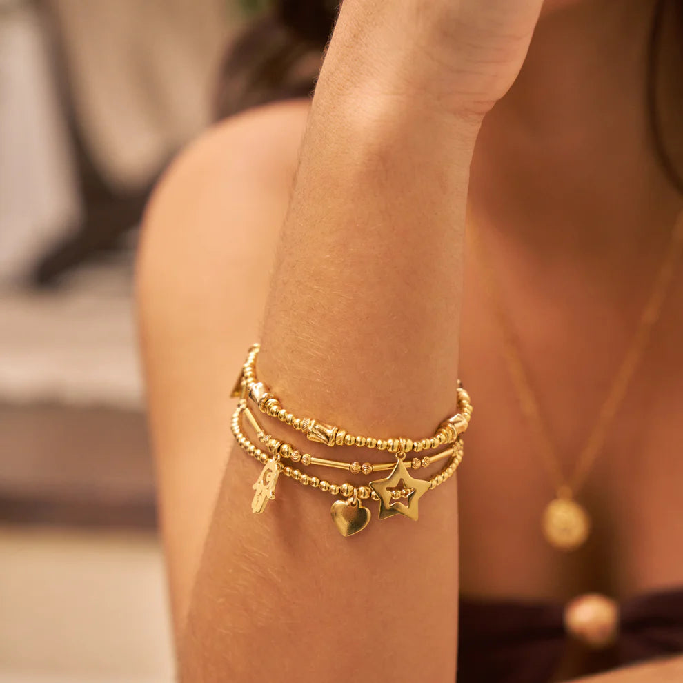 ChloBo Gold Cute Charm Heart Bracelet