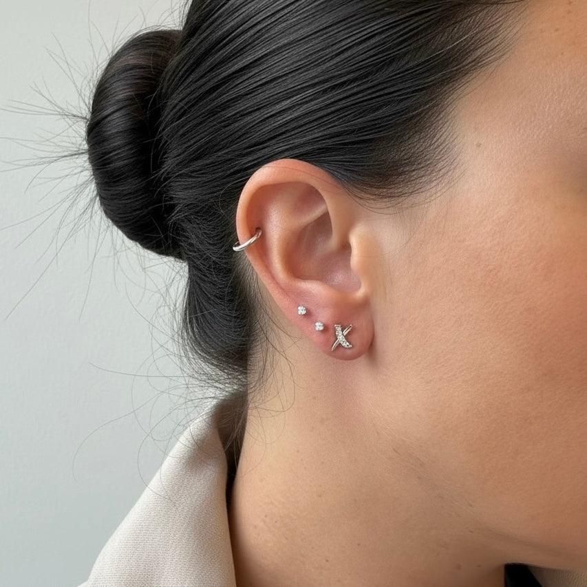 Ola Silver Kisses Stud Earrings