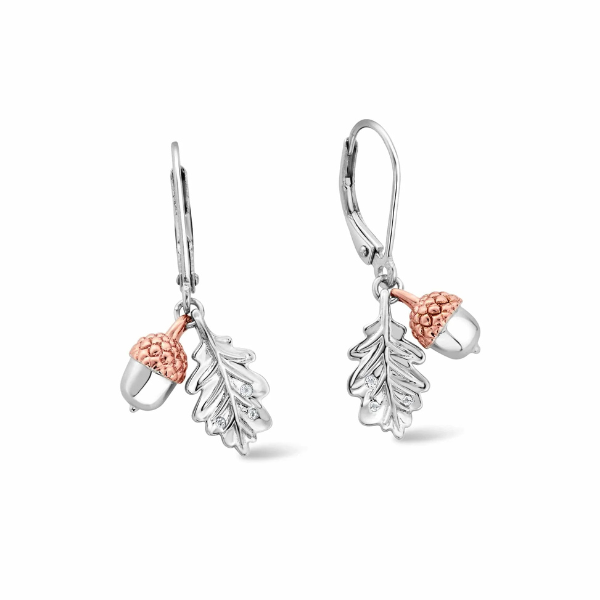 Clogau Silver Royal Oak Earrings