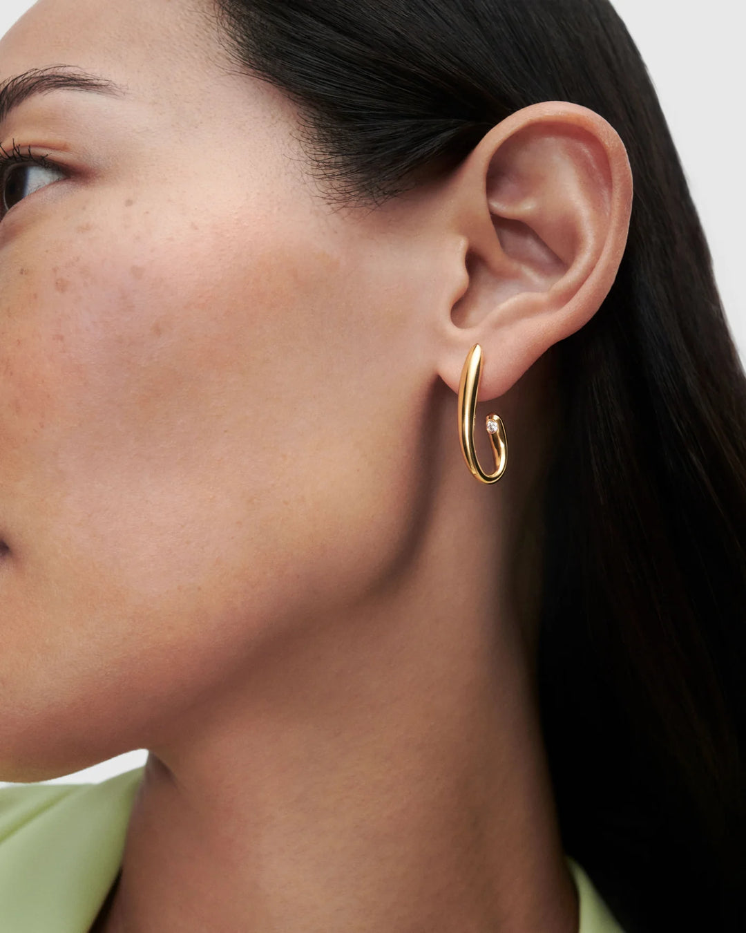 PDPAOLA Gold Volta Hoop Earrings