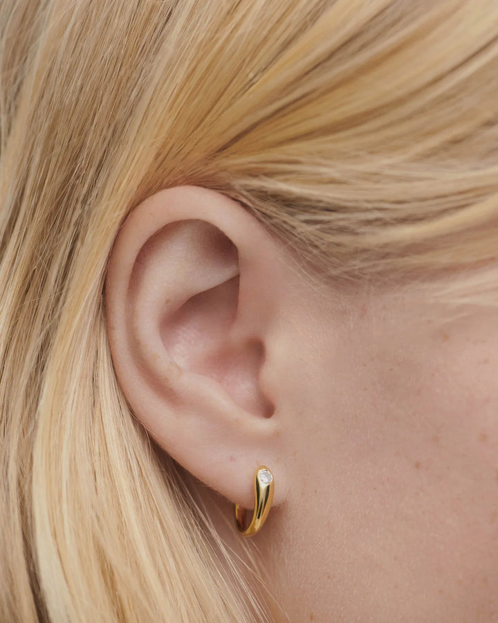 PDPAOLA Gold Serena Hoop Earrings