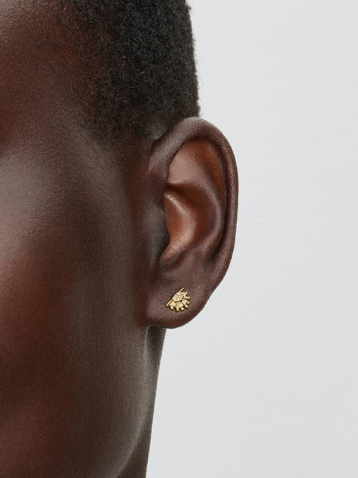 Pandora Gold Celestial Sparkling Sun Stud Earrings