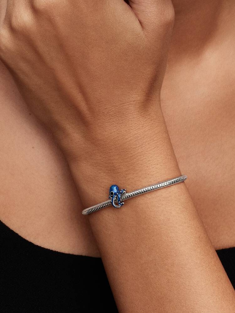 Pandora Silver Blue Octopus Charm