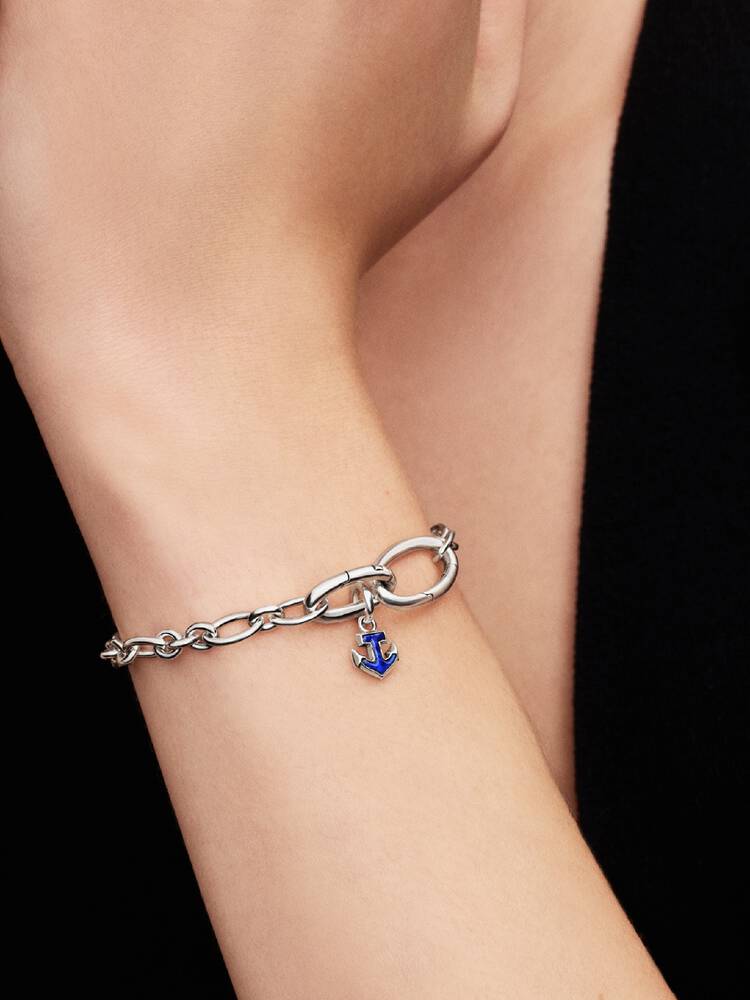 Pandora Silver Blue Anchor Mini Dangle Charm