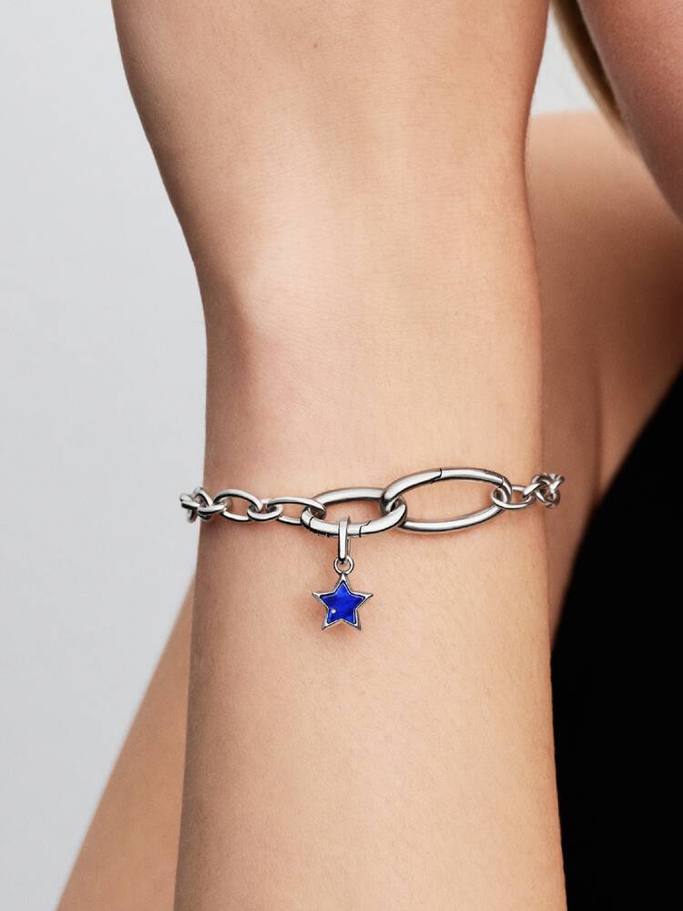 Pandora Silver Blue Star Mini Dangle Charm