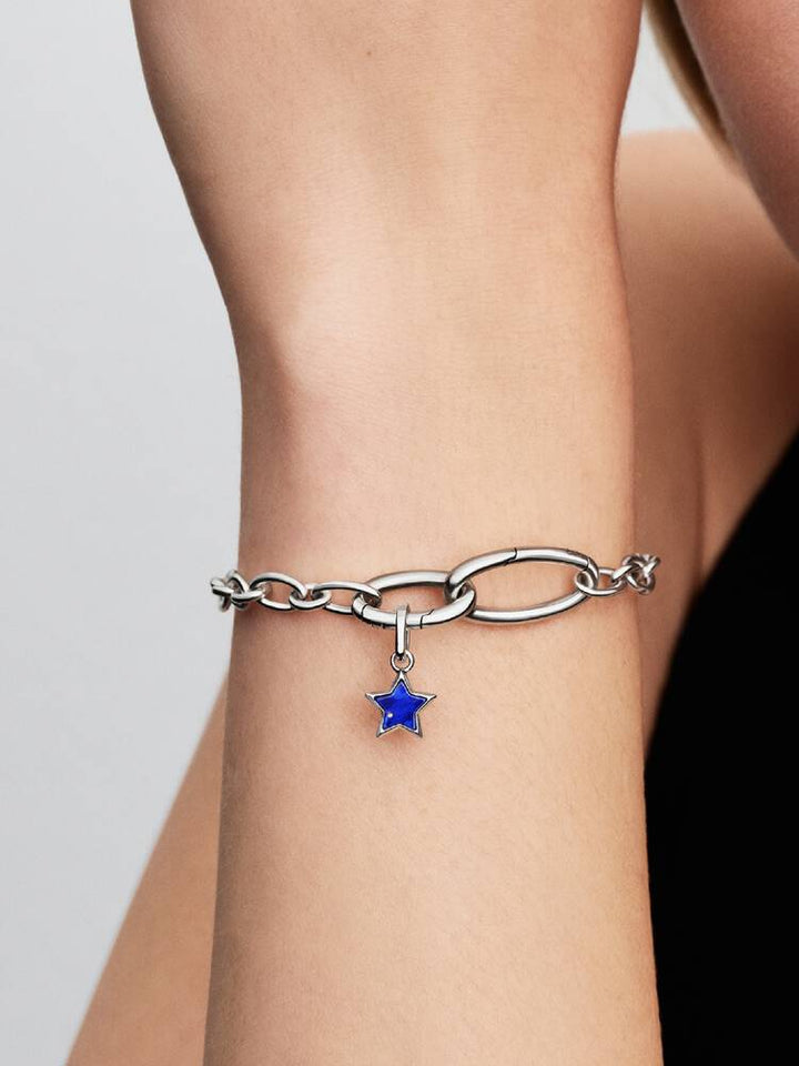 Pandora Silver Blue Star Mini Dangle Charm