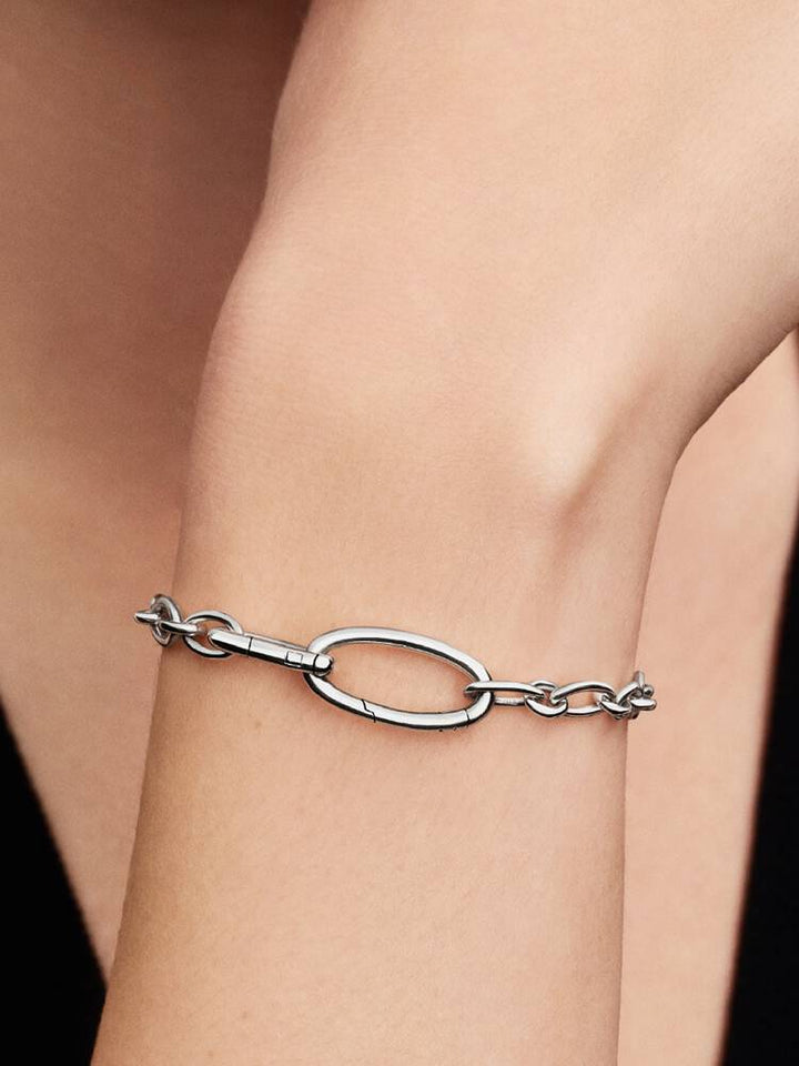 Pandora Silver Openable Oval Link Chain Bracelet