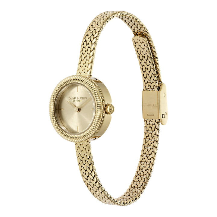 Olivia Burton Gold Finery 20mm Mesh Watch