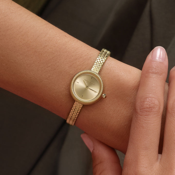 Olivia Burton Gold Finery 20mm Mesh Watch