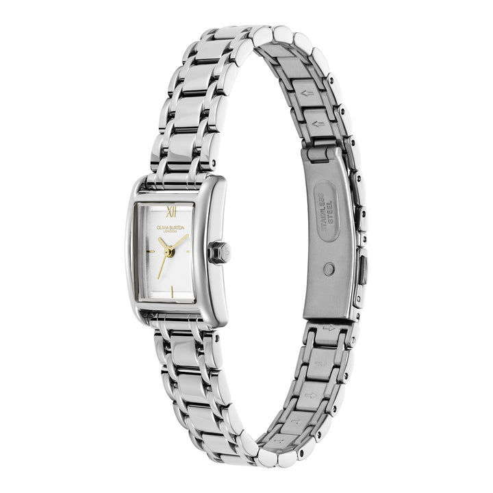 Olivia Burton Classic Mini Grove 16mm White & Silver Watch