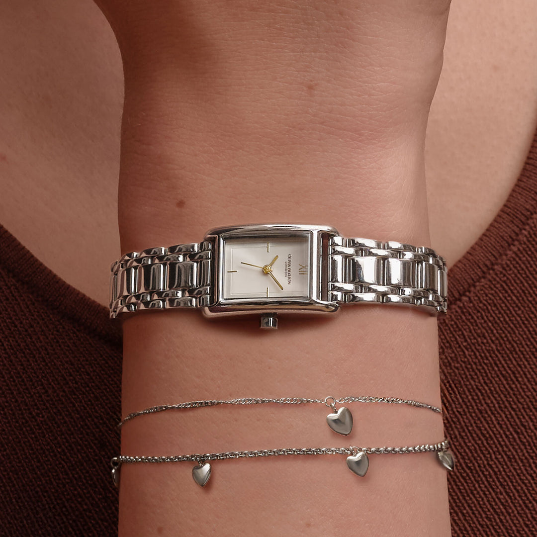 Olivia Burton Classic Mini Grove 16mm White & Silver Watch